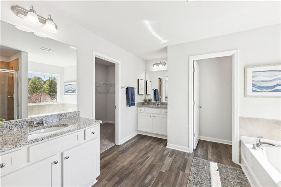 Furnished interior view inside a new home in The Hills at Cedar Creek, Winder (Image 39).