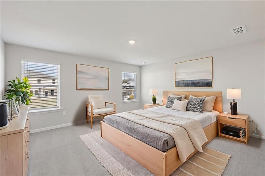 Furnished interior view inside a new home in Parkside at Grayson, Grayson (Image 6).