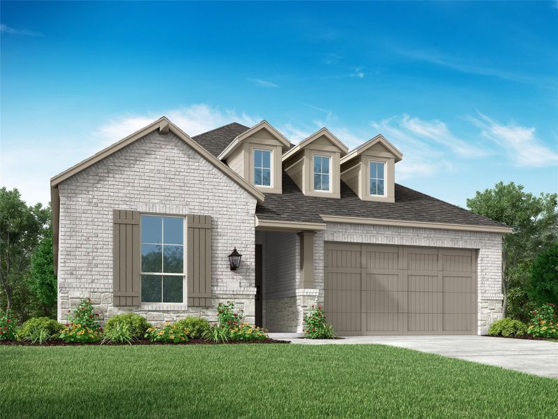 Front exterior of a new home in ARTAVIA, Conroe, TX, highlighting curb appeal (Image 1). Front exterior of a new home in ARTAVIA, Conroe, TX, highlighting curb appeal (Image 1).