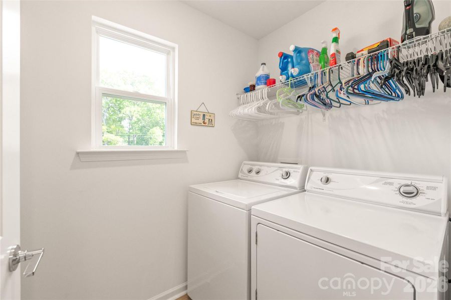 Convenient laundry is located on second floor