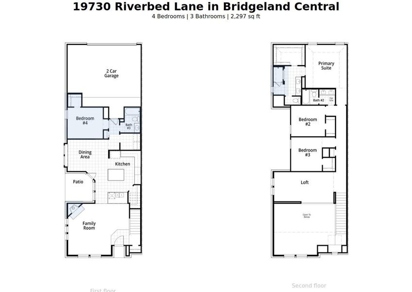 2D floor plan layout of this home in , Cypress, TX (Image 2).