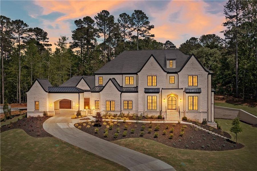 Front exterior of a new home in , Alpharetta, GA, highlighting curb appeal (Image 36).