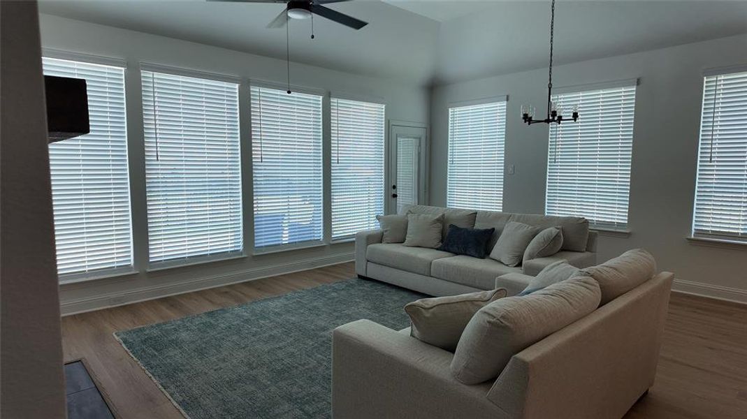 Furnished interior view inside a new home in Panchasarp Farms, Burleson (Image 17). Furnished interior view inside a new home in Panchasarp Farms, Burleson (Image 17).