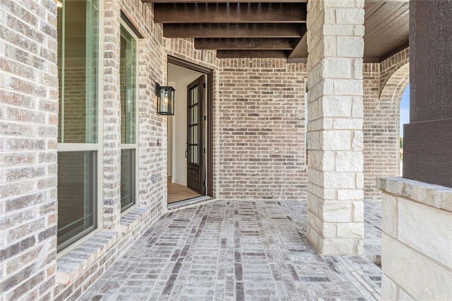 Exterior details and patio area of a home in Mosaic, Celina (Image 26).