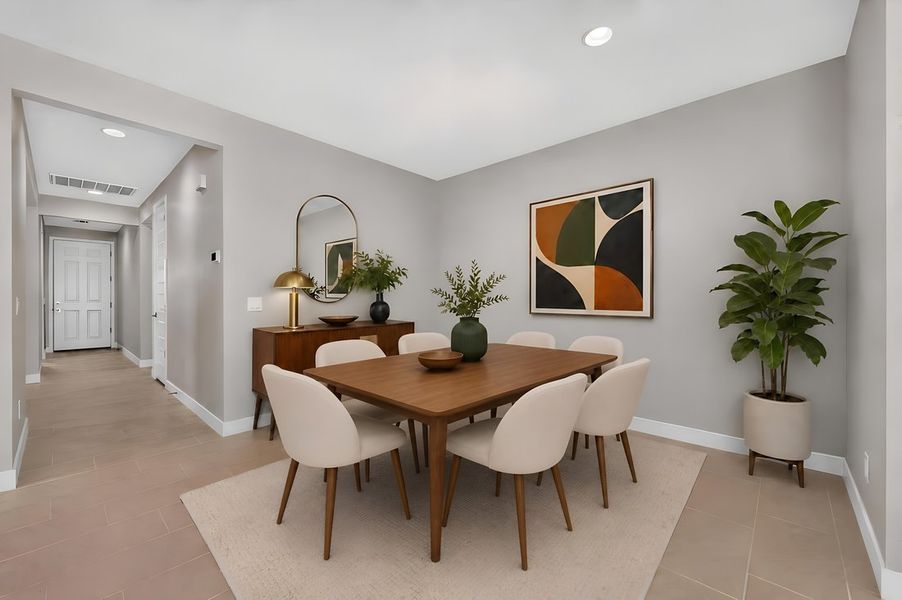 Furnished interior view inside a new home in Combs Ranch, San Tan Valley (Image 7). Furnished interior view inside a new home in Combs Ranch, San Tan Valley (Image 7).
