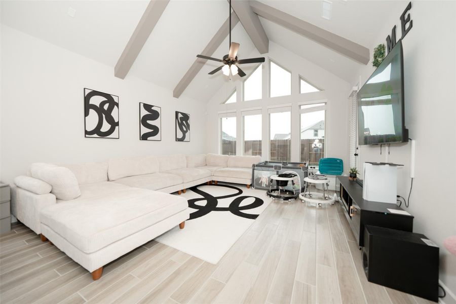 Furnished interior view inside a new home in Elyson, Katy (Image 18).