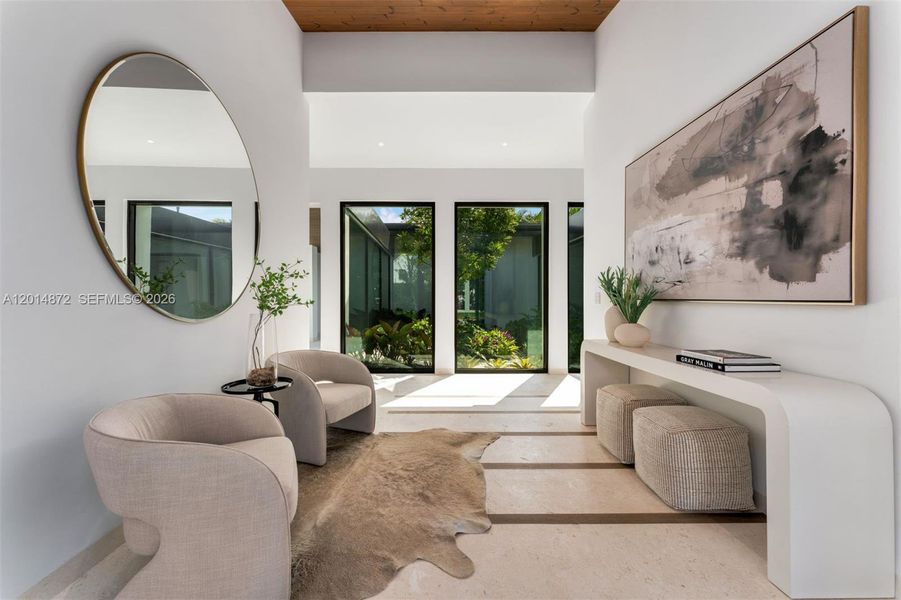 Furnished interior view inside a new home in , Coral Gables (Image 3). Furnished interior view inside a new home in , Coral Gables (Image 3).