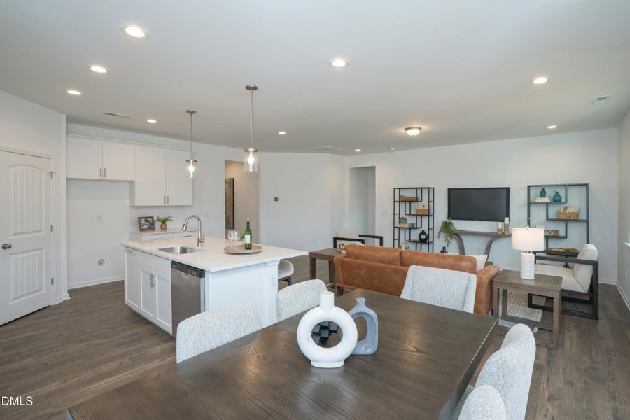 spacious family room