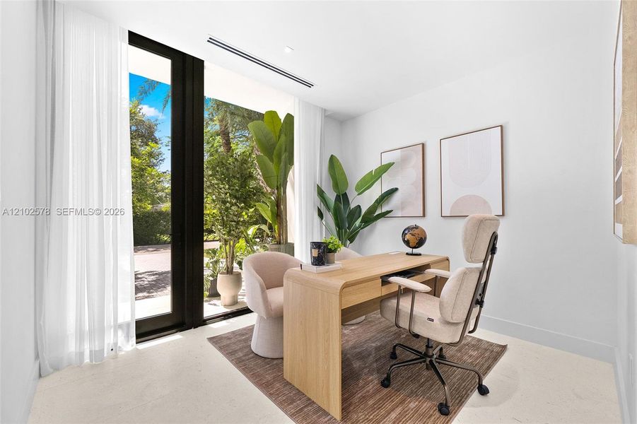 Furnished interior view inside a new home in , Miami (Image 68).