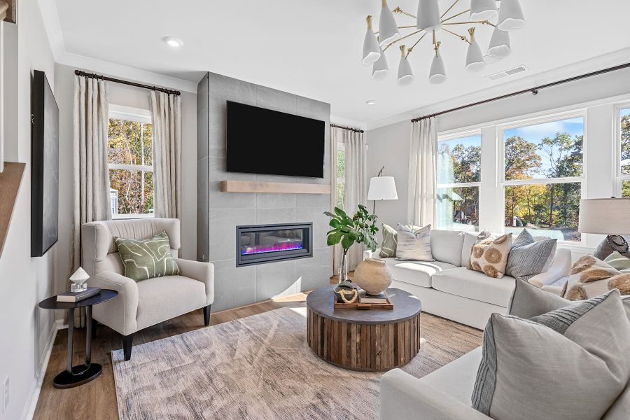 Representative furnished interior of a home built from the Woodwright by Tri Pointe Homes in Alton Creek, Mint Hill (Image 25).