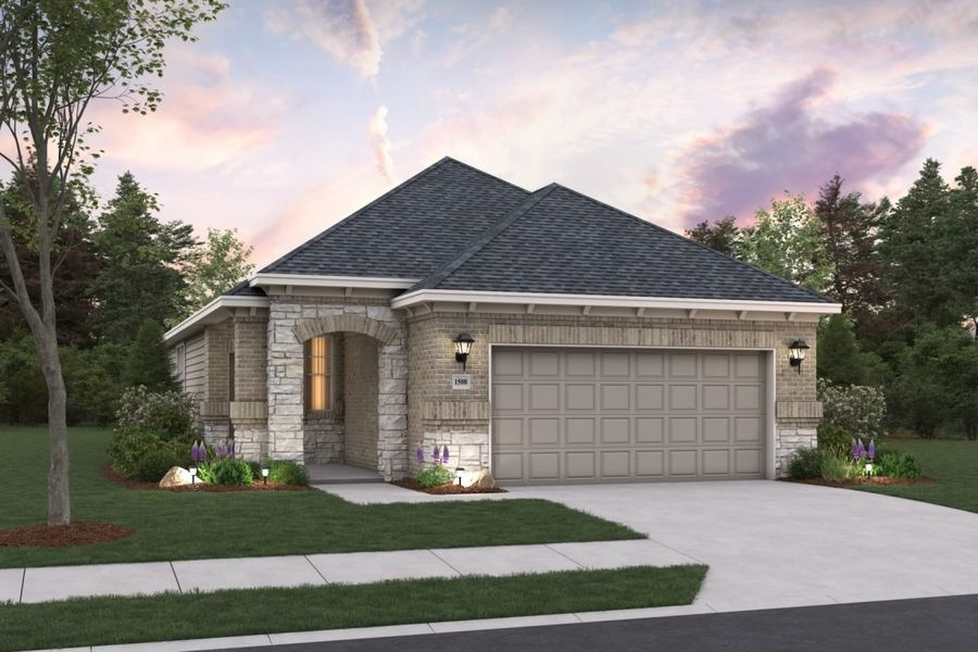 Representative exterior photo of a completed home built from the Caddo II Mustang Meadows 40s by Brohn Homes in Mustang Meadows, Waller, TX (Image 11).