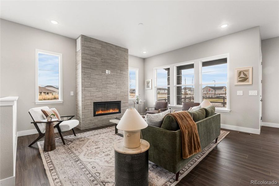 Furnished interior view inside a new home in Hilltop at Inspiration, Aurora (Image 26).
