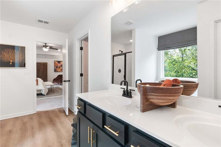 Furnished interior view inside a new home in Creekside, Dawsonville (Image 27). Furnished interior view inside a new home in Creekside, Dawsonville (Image 27).