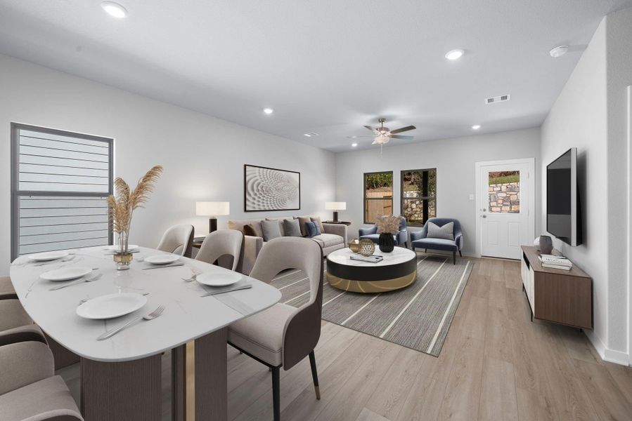 Furnished interior view inside a new home in Westridge Cove, Conroe (Image 10).