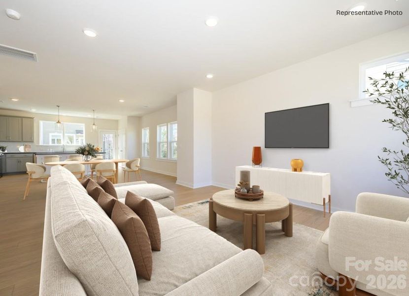 Furnished interior view inside a new home in Central Living at Craig, Charlotte (Image 4). Furnished interior view inside a new home in Central Living at Craig, Charlotte (Image 4).