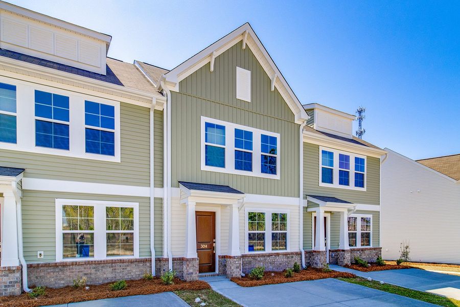 Front exterior of a new home in Astoria, Columbia, SC, highlighting curb appeal (Image 18).
