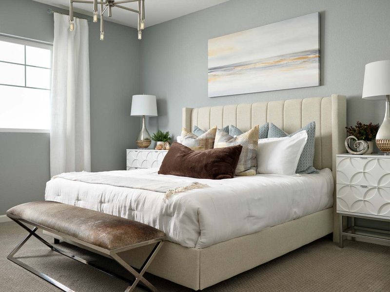 Representative furnished interior of a home built from the 3507 by Tri Pointe Homes in The Aurora Highlands, Aurora (Image 6).