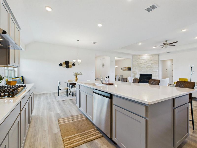 Furnished interior view inside a new home in Potranco Oaks, Castroville (Image 15).