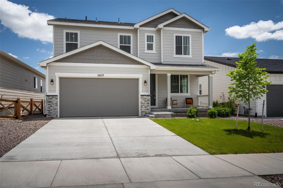 Front exterior of a new home in , Colorado Springs, CO, highlighting curb appeal (Image 21).