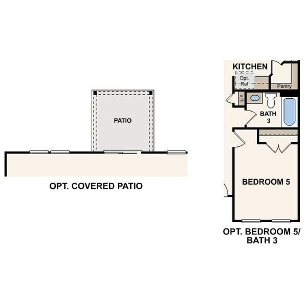 2D floor plan layout for the Woodruff II by Century Communities in Blue Sky Meadows, Monroe, NC (Image 4).