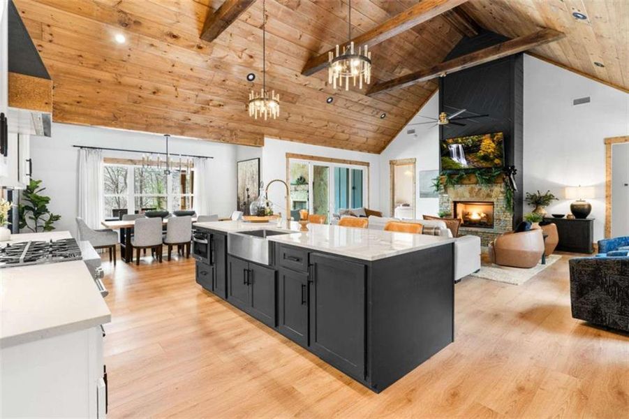 Furnished interior view inside a new home in , Ellijay (Image 53).