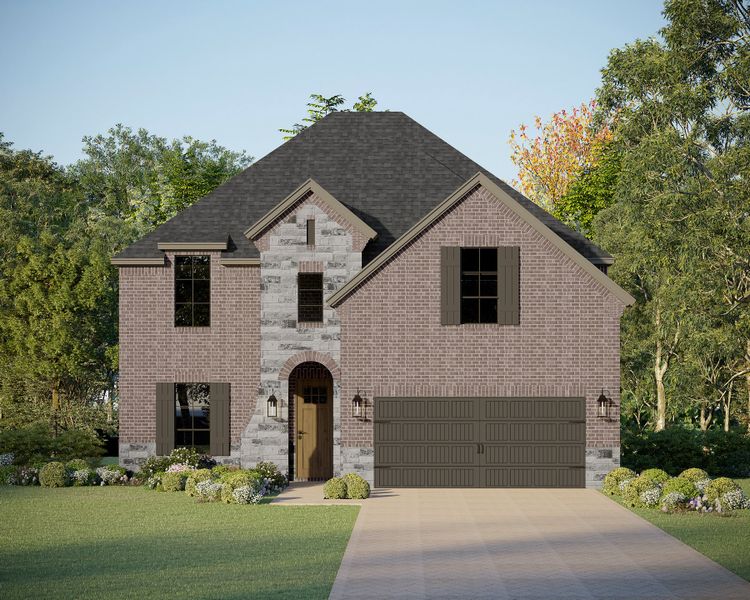 Plan 1565 Elevation A w/ Stone