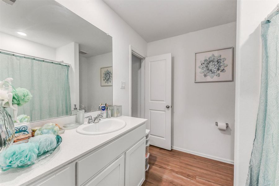 Furnished interior view inside a new home in Burnet Fields at Baytown Crossings, Baytown (Image 5).