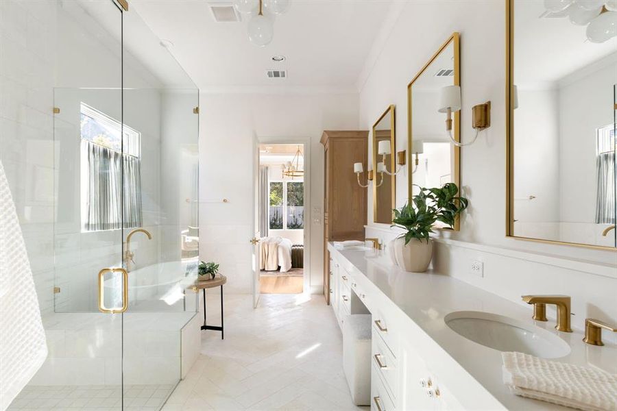 Furnished interior view inside a new home in , Dallas (Image 8).