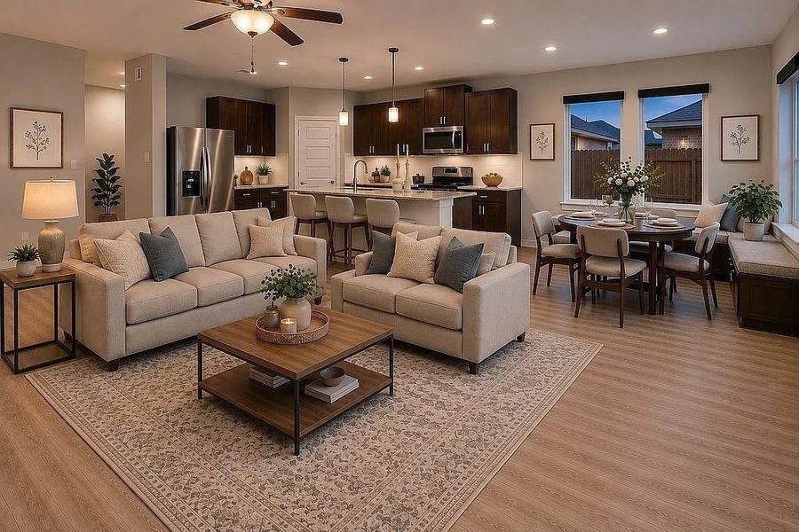 Family Room virtually staged Family Room virtually staged