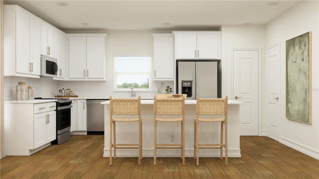 Furnished interior view inside a new home in Townes at Manhattan Crossing, Tampa (Image 2). Furnished interior view inside a new home in Townes at Manhattan Crossing, Tampa (Image 2).