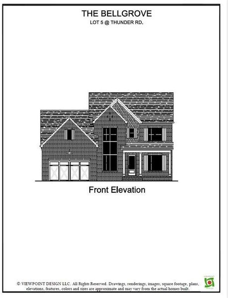 Exterior rendering of this home design in , Buford, GA (Image 5).