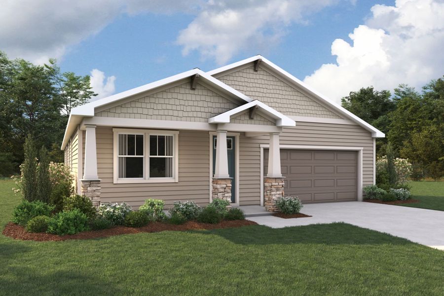 Representative exterior photo of a completed home built from the Pinnacle by Mattamy Homes in Lakes at Bella Lago, Green Cove Springs, FL (Image 3).