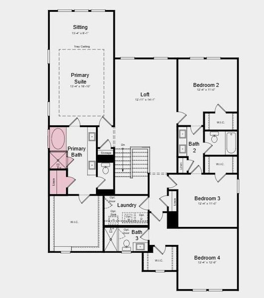 2D floor plan layout of this home in Auburn Glen, Dacula, GA (Image 3).
