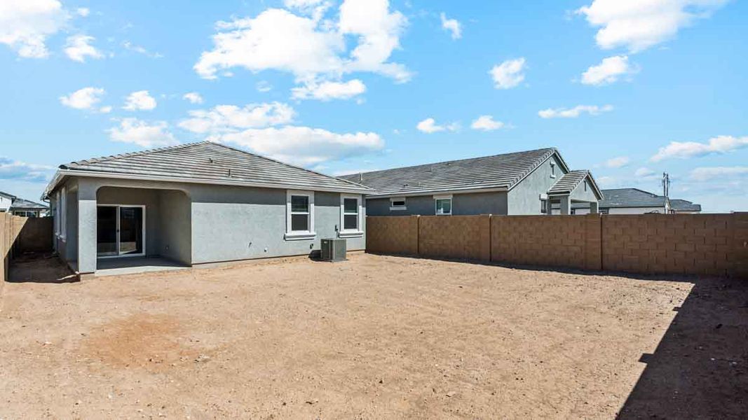 Representative exterior photo of a completed home built from the Gull by D.R. Horton in Sorrento, Maricopa, AZ (Image 16). Representative exterior photo of a completed home built from the Gull by D.R. Horton in Sorrento, Maricopa, AZ (Image 16).