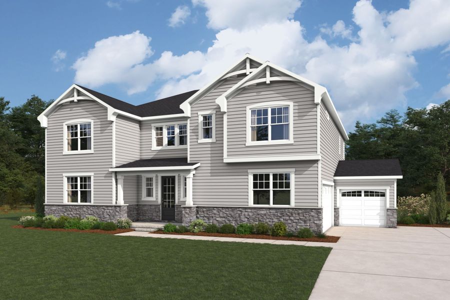 Representative exterior photo of a completed home built from the Prescott by Mattamy Homes in Blair Place, Monroe, NC (Image 20).