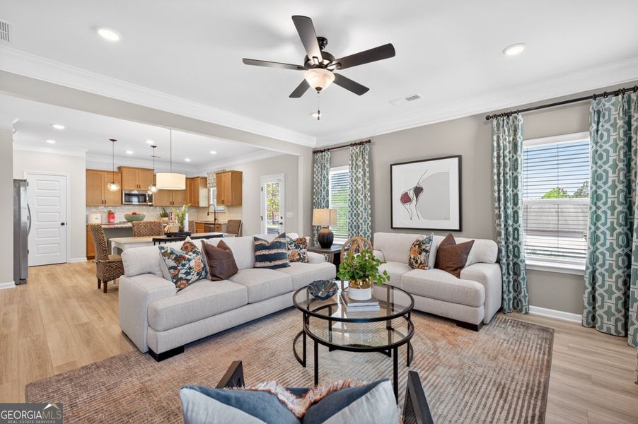 Furnished interior view inside a new home in Cobblestone Crossing Commons, Warner Robins (Image 19).