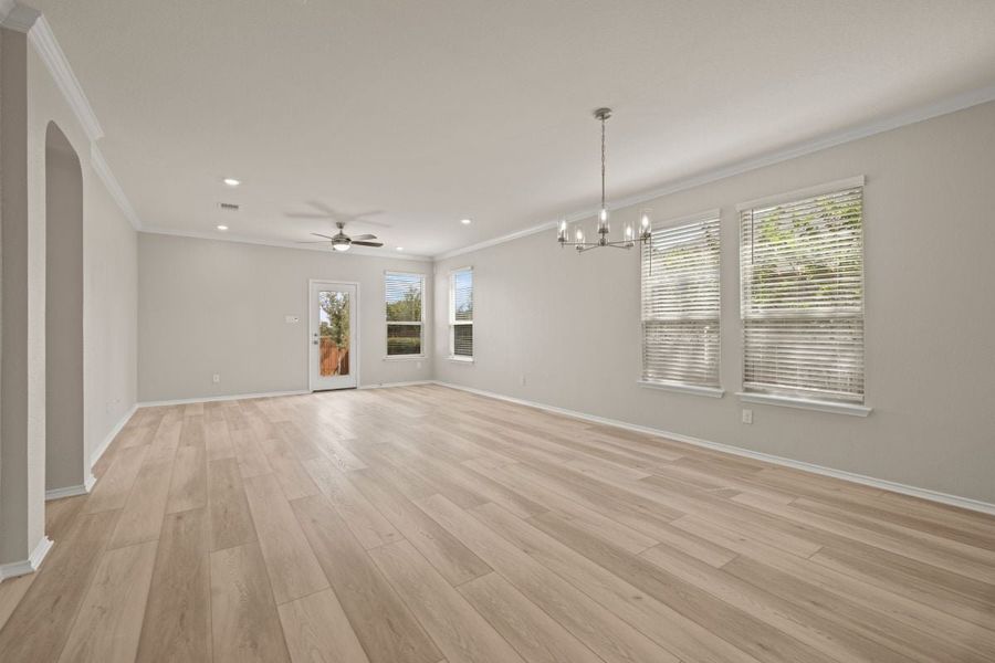 Spacious, unfurnished interior of a new home in Hidden Trails, Belton (Image 14). Spacious, unfurnished interior of a new home in Hidden Trails, Belton (Image 14).