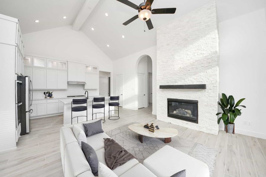 Furnished interior view inside a new home in The Woodlands Hills, Willis (Image 7).