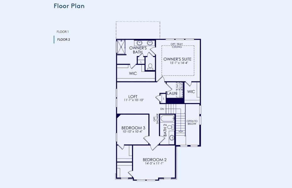 2D floor plan layout of this home in Ribbonwood, Aubrey, TX (Image 4).