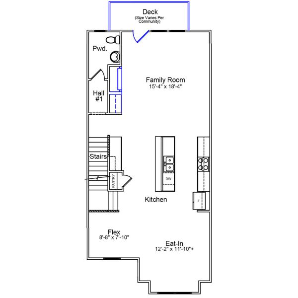 2D floor plan layout of this home in Renaissance at White Oak, Garner, NC (Image 5). 2D floor plan layout of this home in Renaissance at White Oak, Garner, NC (Image 5).