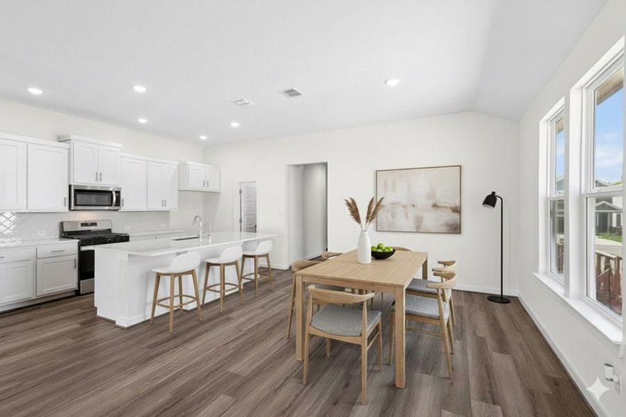 Furnished interior view inside a new home in Park Hill Commons, San Antonio (Image 4). Furnished interior view inside a new home in Park Hill Commons, San Antonio (Image 4).