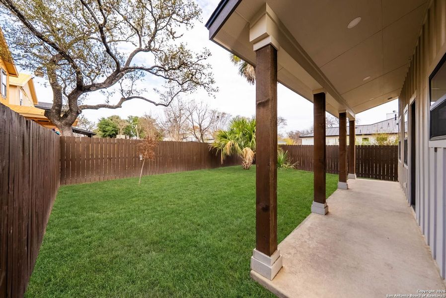 Exterior details and patio area of a home in , San Antonio (Image 26).