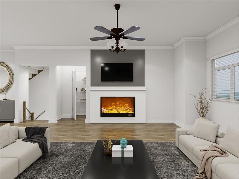 Furnished interior view inside a new home in , Cumming (Image 27).