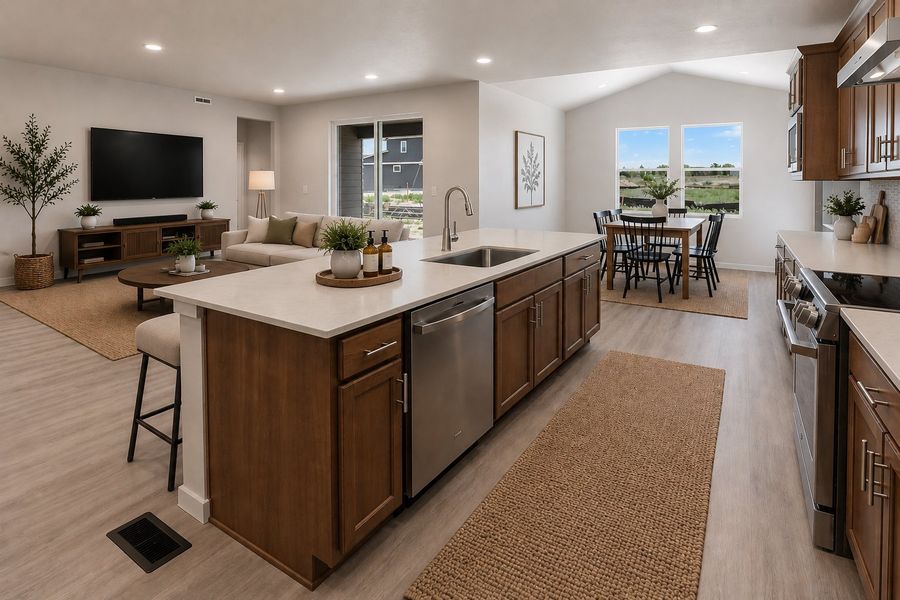 Furnished interior view inside a new home in Prairie Song, Windsor (Image 9). Furnished interior view inside a new home in Prairie Song, Windsor (Image 9).