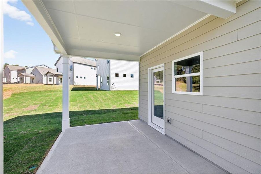 Exterior details and patio area of a home in Fair Oak, Calhoun (Image 2). Exterior details and patio area of a home in Fair Oak, Calhoun (Image 2).