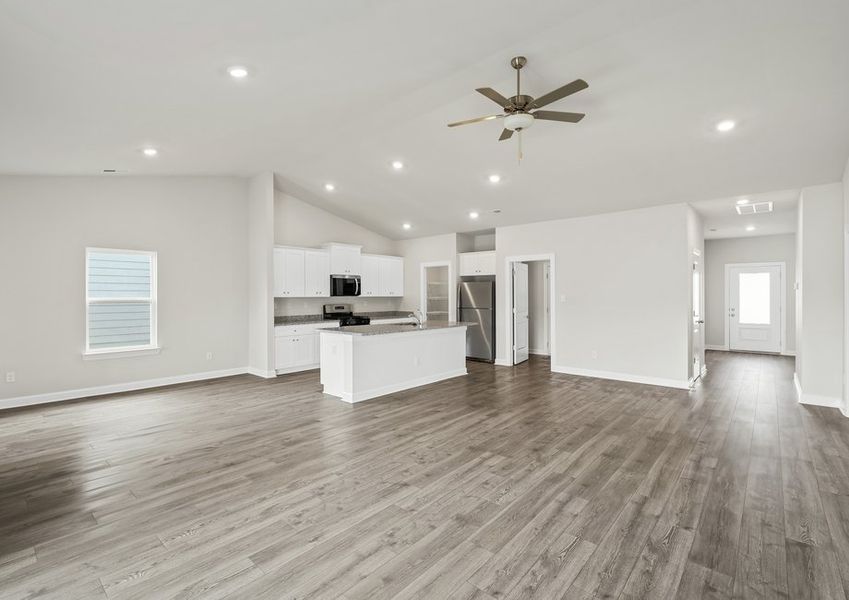 Move freely between the kitchen and family room Move freely between the kitchen and family room