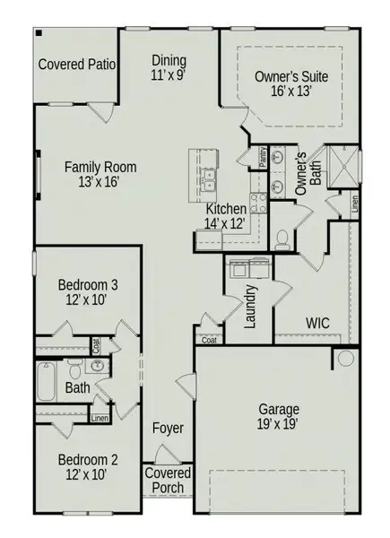 2D floor plan layout of this home in Jackson Hills, Clarksville, TN (Image 4).