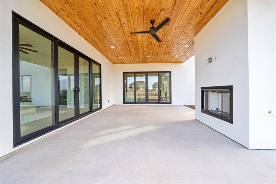 Exterior details and patio area of a home in , Heath (Image 28).