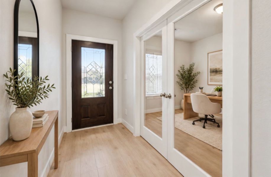Furnished interior view inside a new home in Massey Oaks, Pearland (Image 6). Furnished interior view inside a new home in Massey Oaks, Pearland (Image 6).