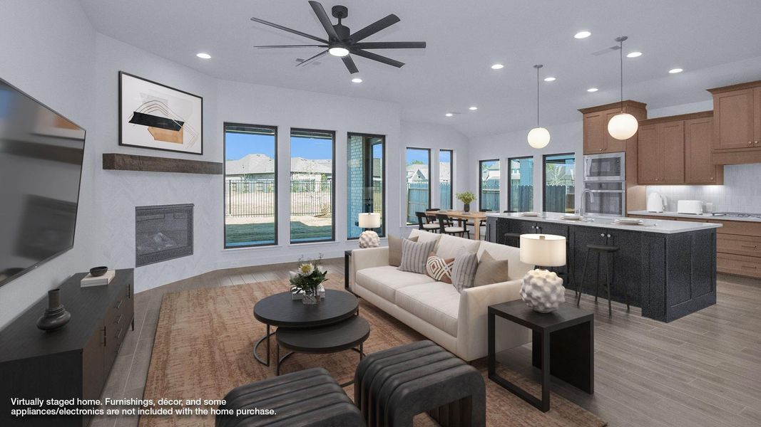 Furnished interior view inside a new home in Artavia, Conroe (Image 11).